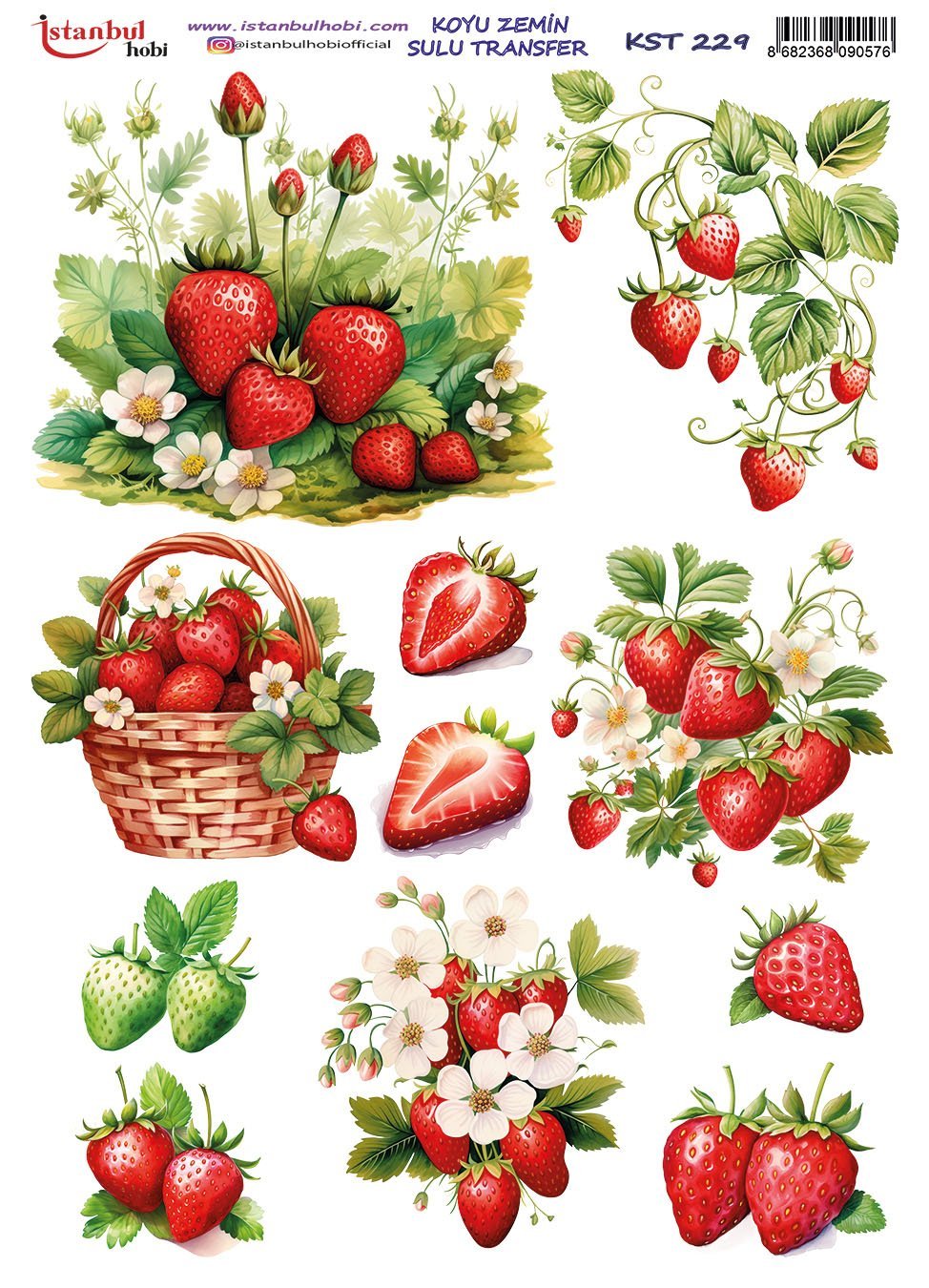 Koyu Zemin Sulu Transfer Kağıdı 25x35cm KST229