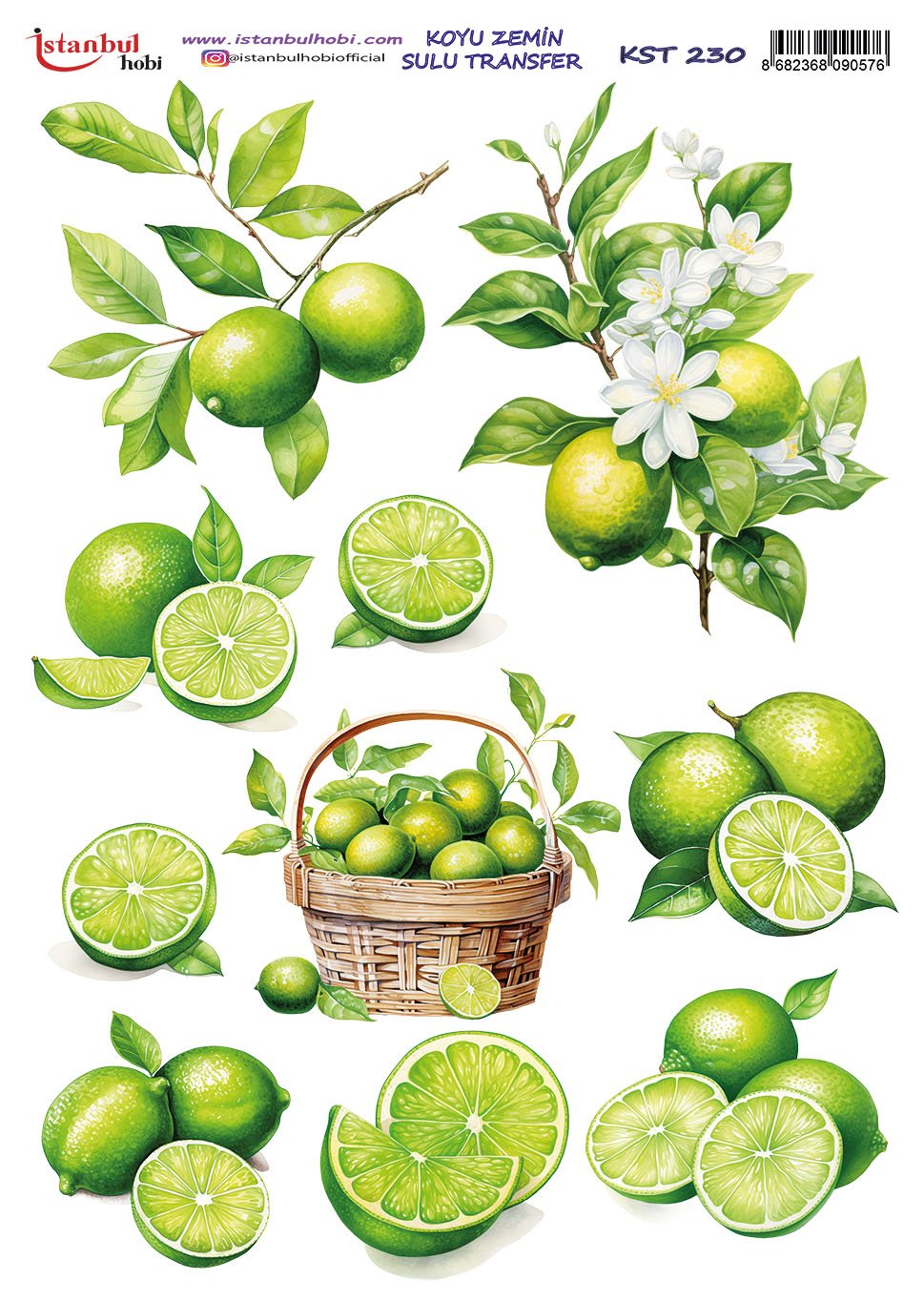 Koyu Zemin Sulu Transfer Kağıdı 25x35cm KST230