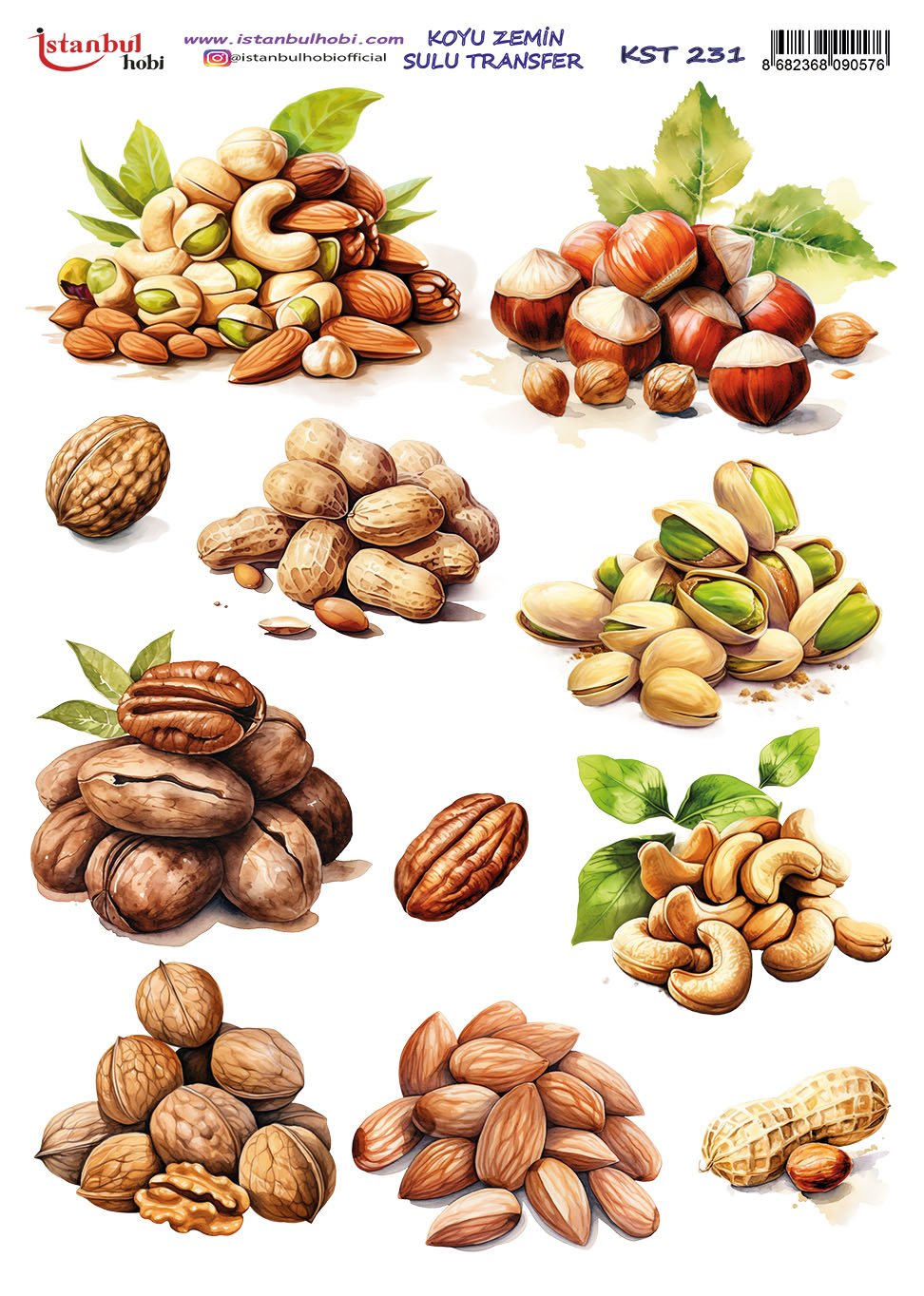 Koyu Zemin Sulu Transfer Kağıdı 25x35cm KST231