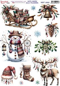 Koyu Zemin Sulu Transfer Kağıdı 25x35cm KST232