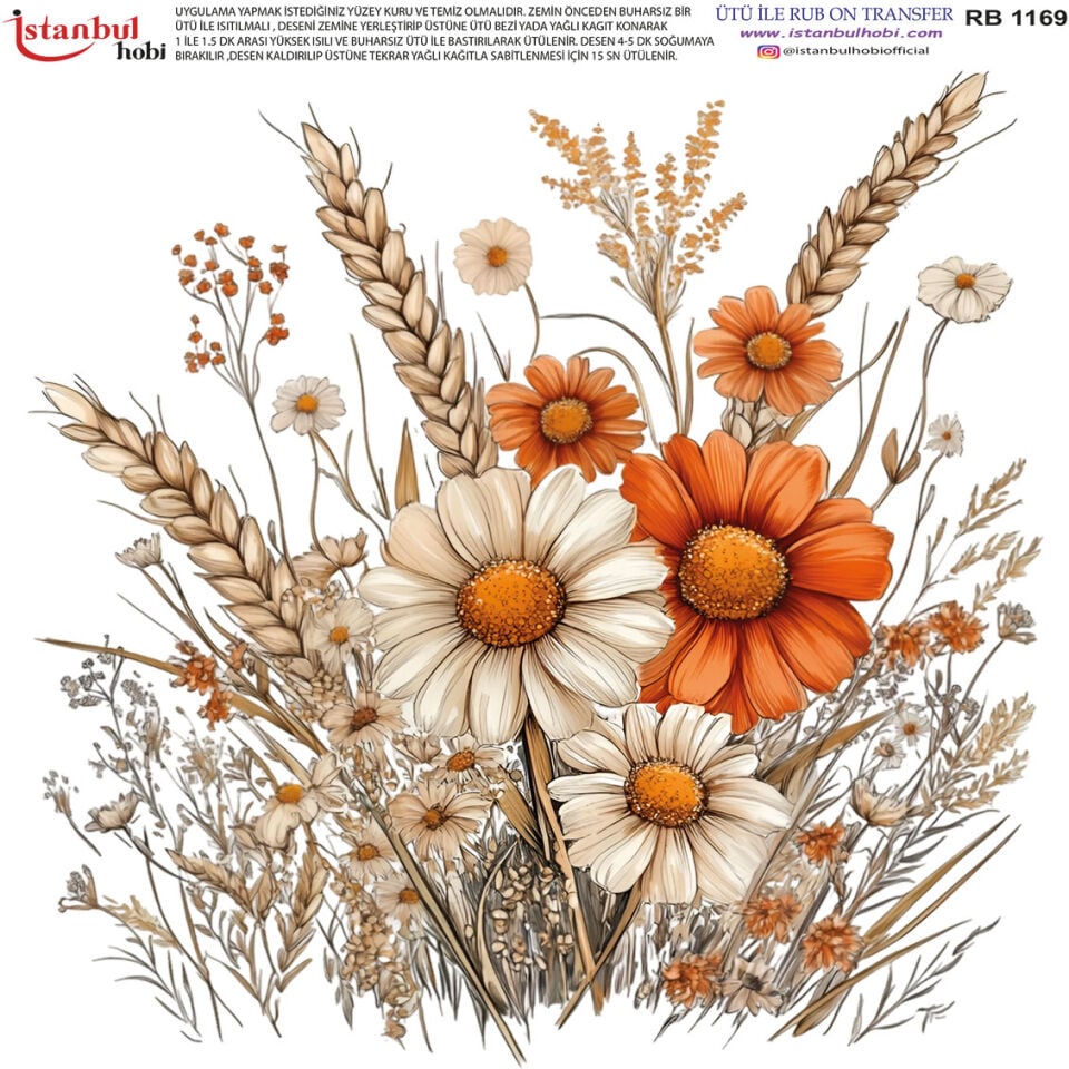 Ütü İle Rub On Transfer 30x30cm RB1169