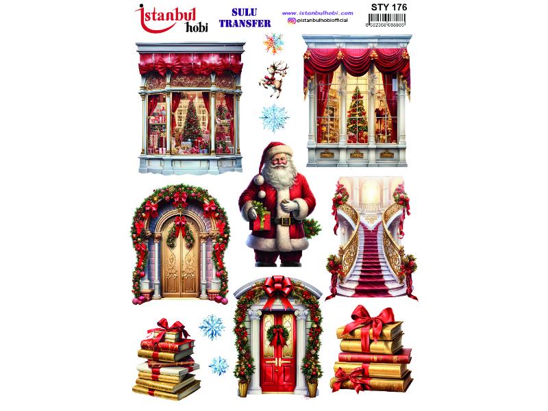 Yılbaşı Sulu Transfer Kağıdı 25x35cm STY-176