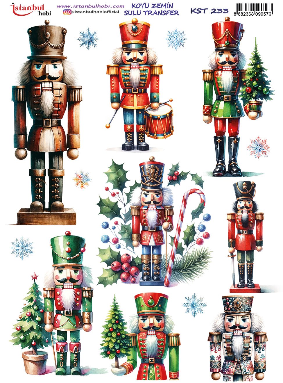 Koyu Zemin Sulu Transfer Kağıdı 25x35cm KST233