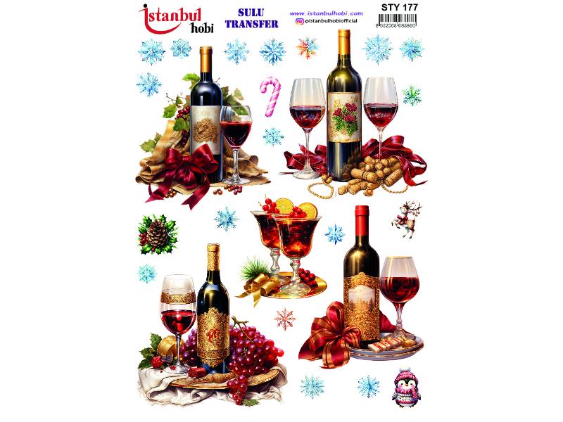 Yılbaşı Sulu Transfer Kağıdı 25x35cm STY-177