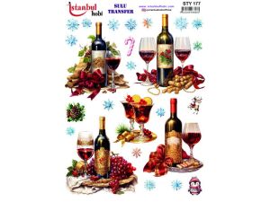 Yılbaşı Sulu Transfer Kağıdı 25x35cm STY-177
