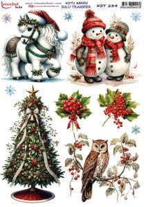 Koyu Zemin Sulu Transfer Kağıdı 25x35cm KST234