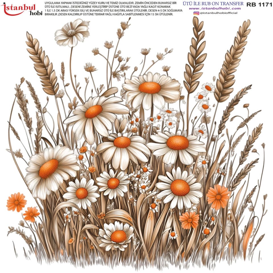 Ütü İle Rub On Transfer 30x30cm RB1171