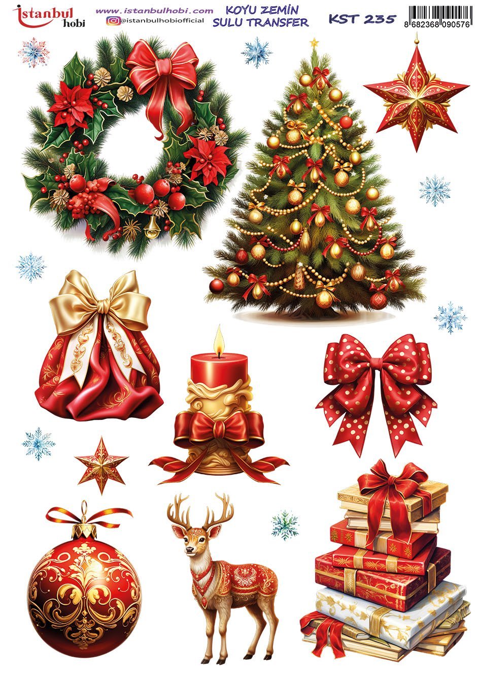 Koyu Zemin Sulu Transfer Kağıdı 25x35cm KST235