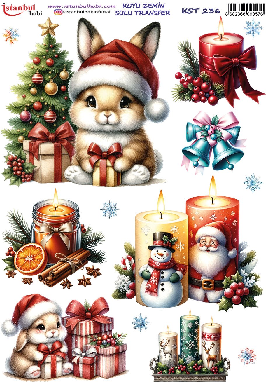 Koyu Zemin Sulu Transfer Kağıdı 25x35cm KST236