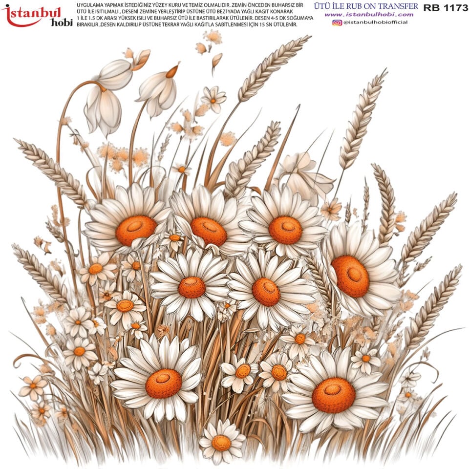Ütü İle Rub On Transfer 30x30cm RB1173