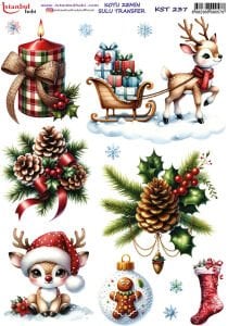 Koyu Zemin Sulu Transfer Kağıdı 25x35cm KST237