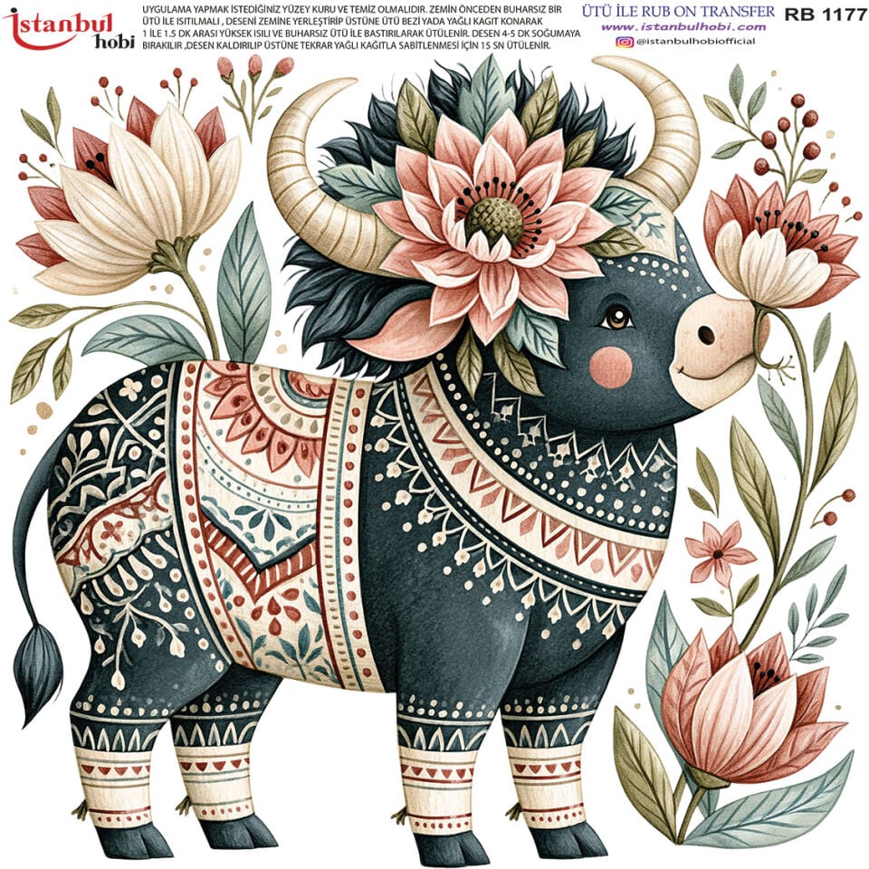 Ütü İle Rub On Transfer 30x30cm RB1177