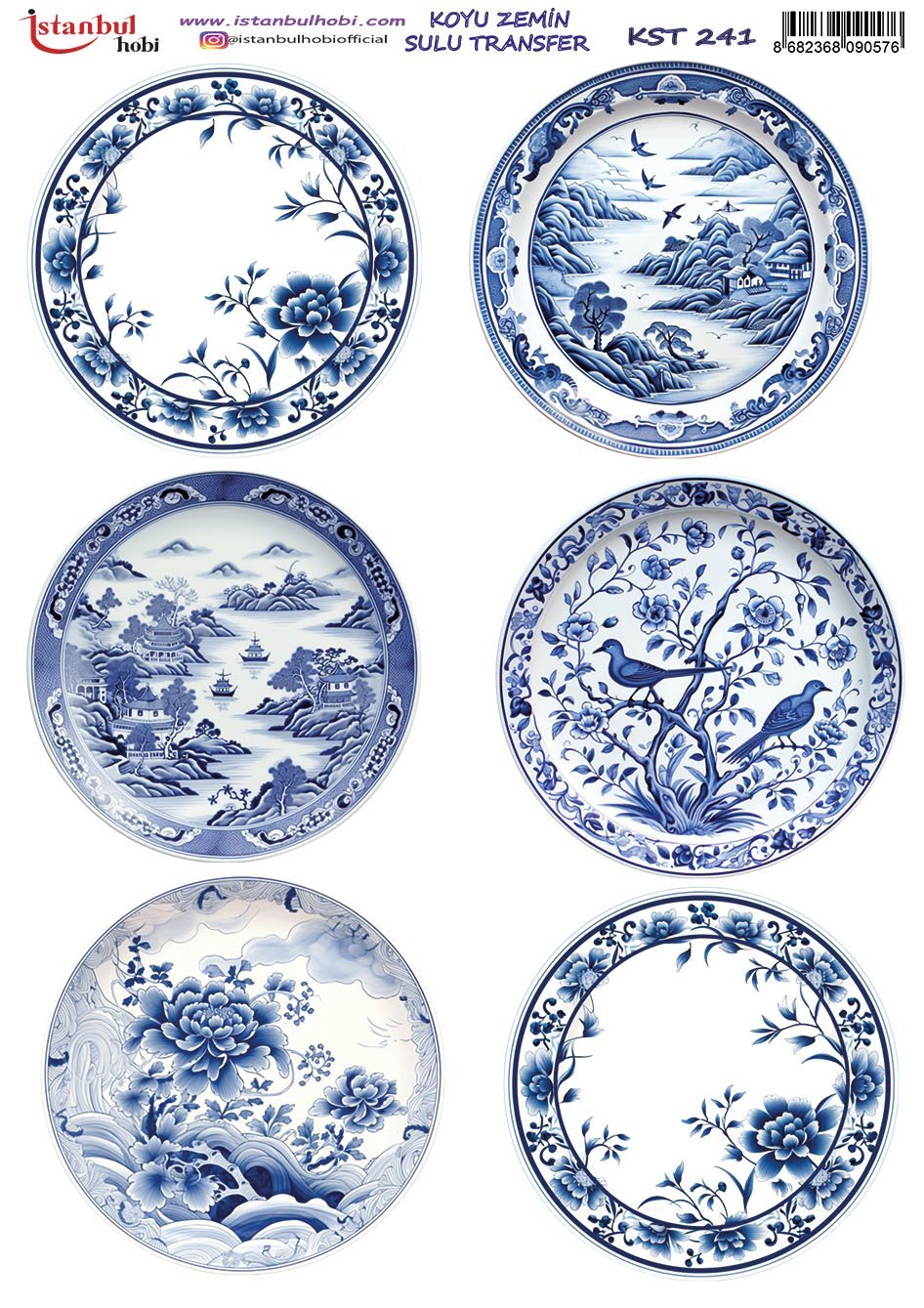 Koyu Zemin Sulu Transfer Kağıdı 25x35cm KST241