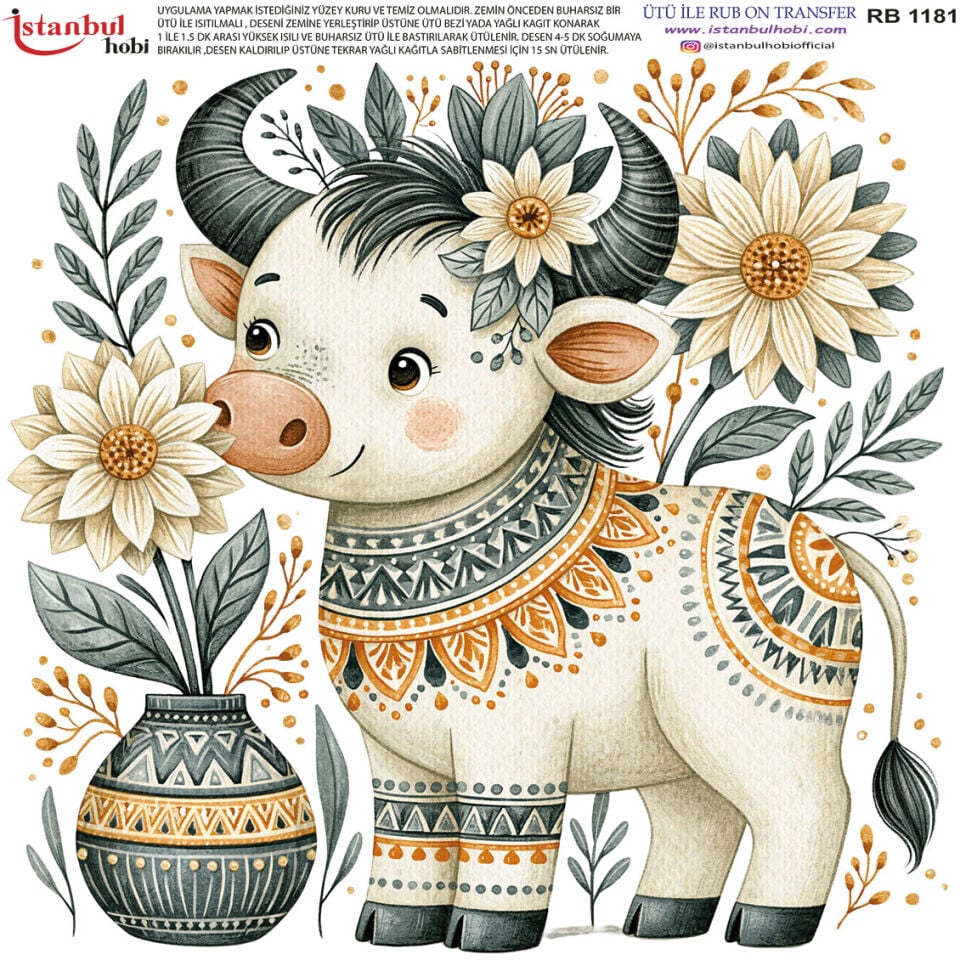 Ütü İle Rub On Transfer 30x30cm RB1181