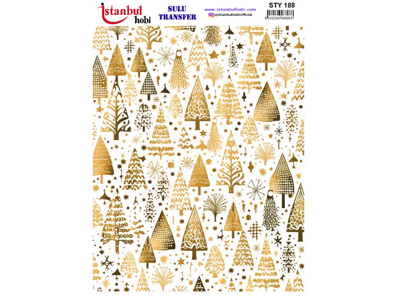 Yılbaşı Sulu Transfer Kağıdı 25x35cm STY-188