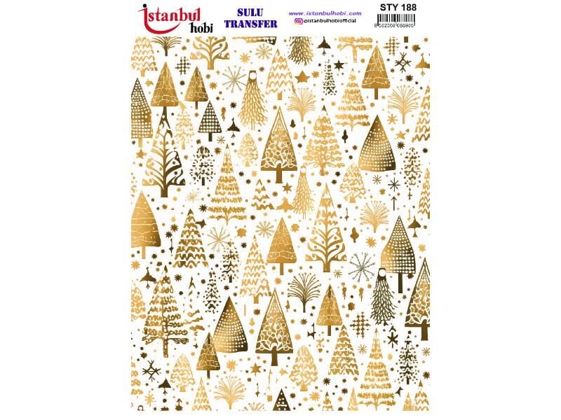 Yılbaşı Sulu Transfer Kağıdı 25x35cm STY-188