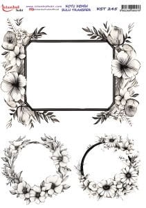 Koyu Zemin Sulu Transfer Kağıdı 25x35cm KST245