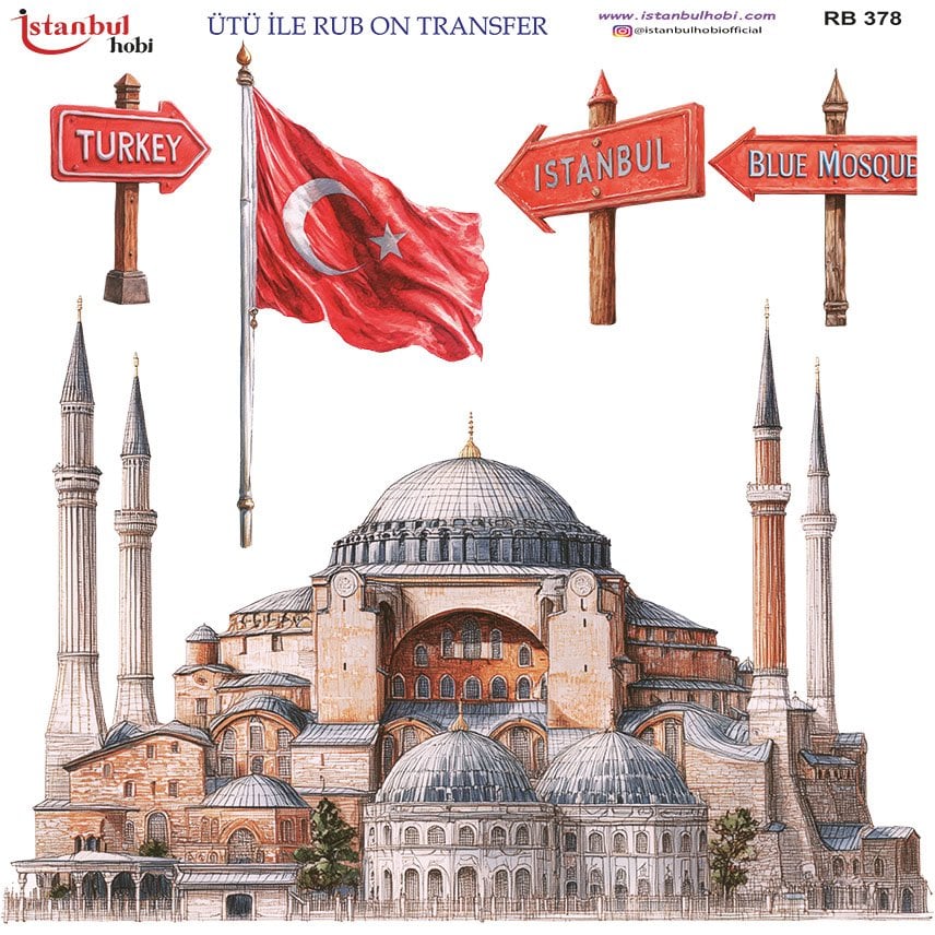 Ütü İle Rub On Transfer 30x30cm RB378