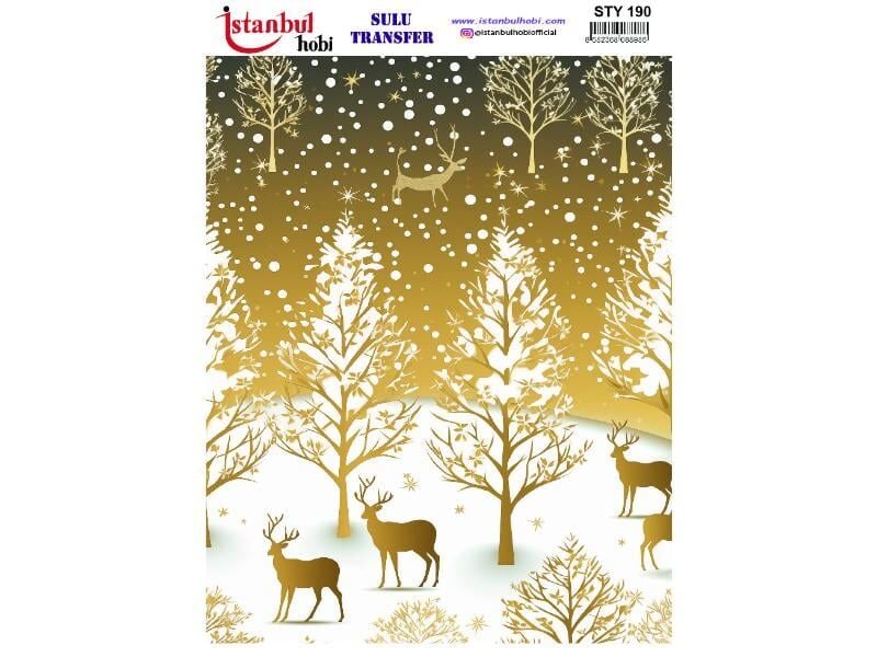 Yılbaşı Sulu Transfer Kağıdı 25x35cm STY-190