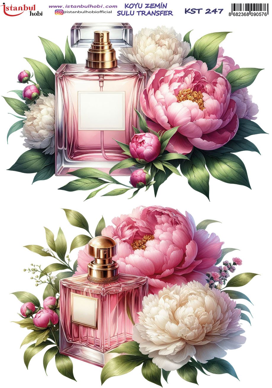 Koyu Zemin Sulu Transfer Kağıdı 25x35cm KST247