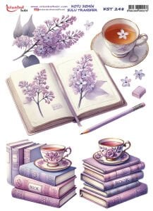 Koyu Zemin Sulu Transfer Kağıdı 25x35cm KST248