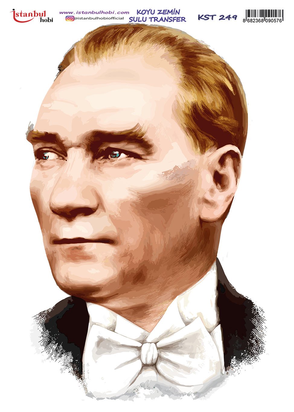 Koyu Zemin Sulu Transfer Kağıdı 25x35cm KST249