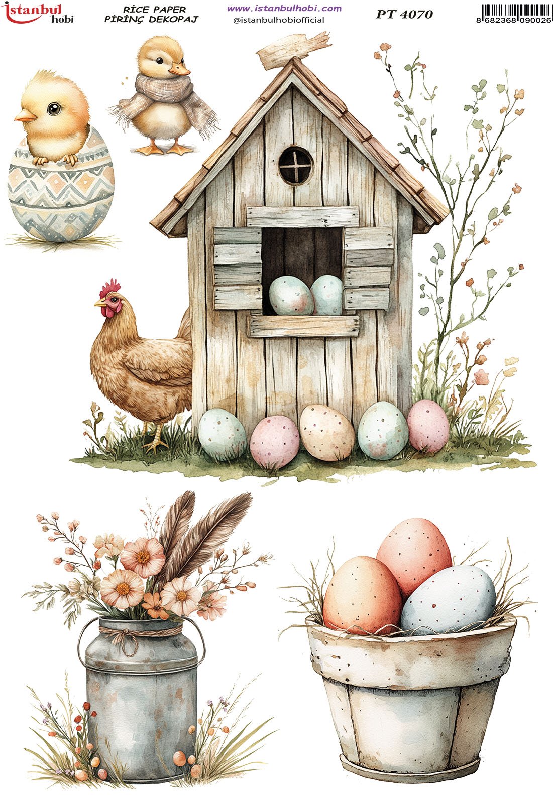 Pirinç Dekopaj Kağıdı 30x42cm PT-4070