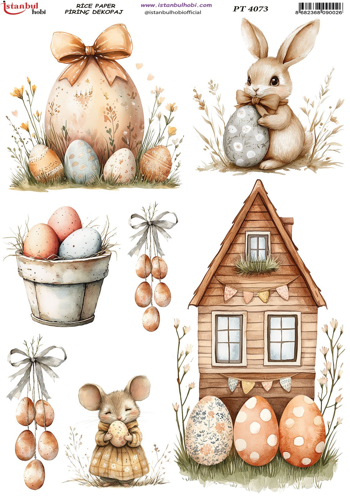 Pirinç Dekopaj Kağıdı 30x42cm PT-4073