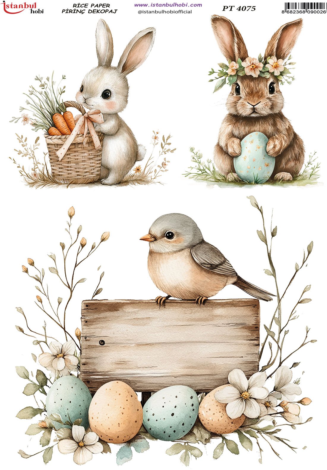 Pirinç Dekopaj Kağıdı 30x42cm PT-4075