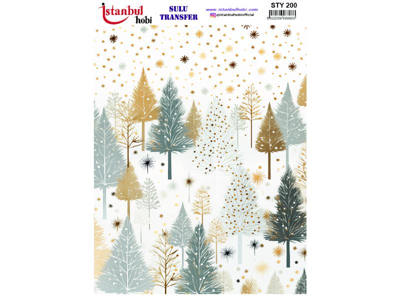 Yılbaşı Sulu Transfer Kağıdı 25x35cm STY-200