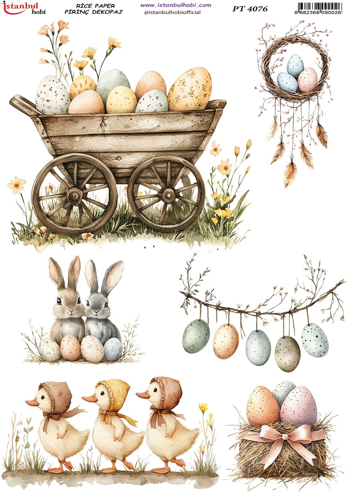 Pirinç Dekopaj Kağıdı 30x42cm PT-4076