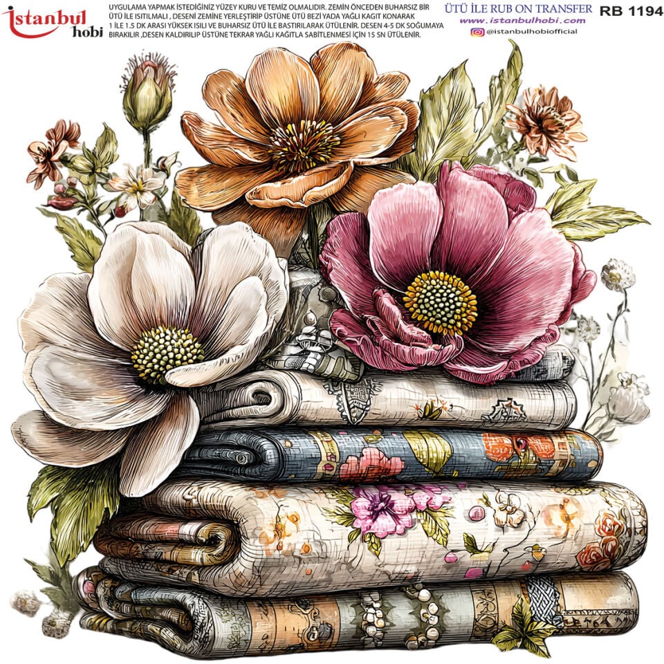 Ütü İle Rub On Transfer 30x30cm RB1194