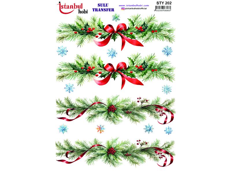 Yılbaşı Sulu Transfer Kağıdı 25x35cm STY-202