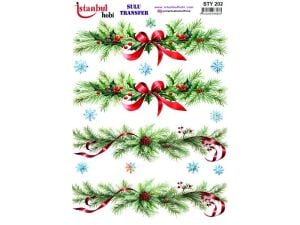 Yılbaşı Sulu Transfer Kağıdı 25x35cm STY-202