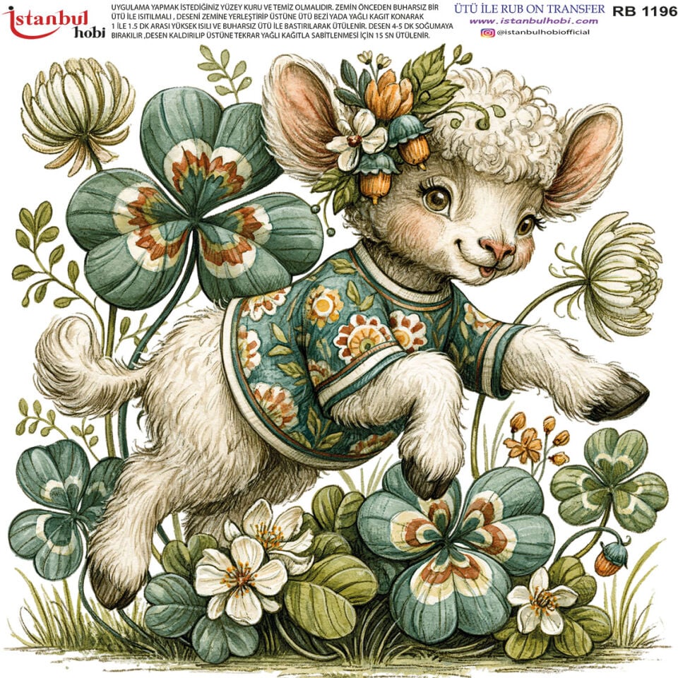 Ütü İle Rub On Transfer 30x30cm RB1196