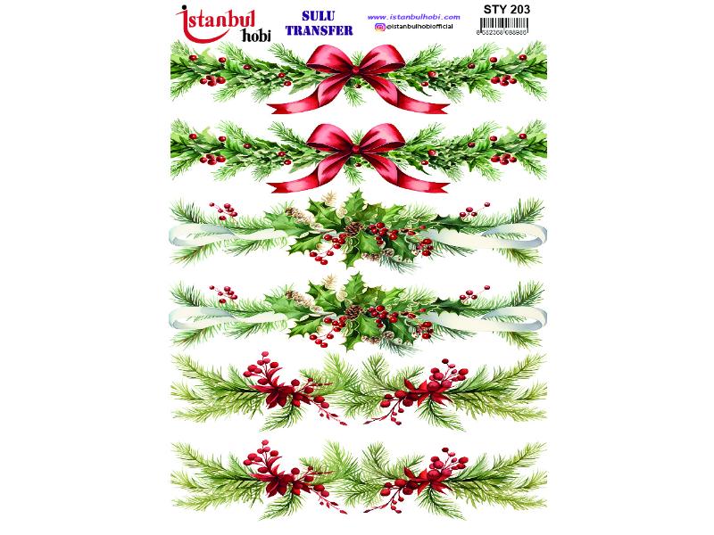 Yılbaşı Sulu Transfer Kağıdı 25x35cm STY-203