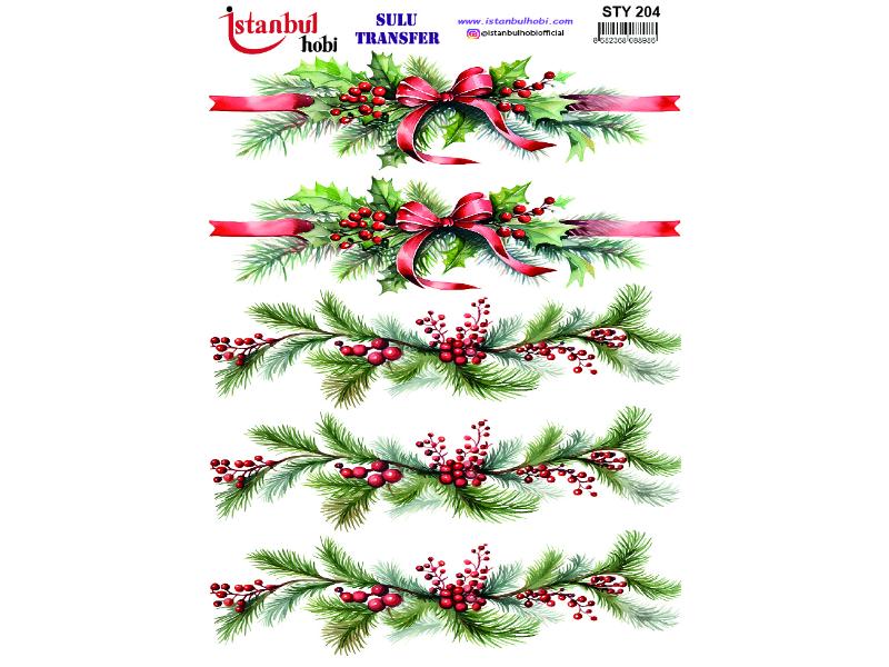 Yılbaşı Sulu Transfer Kağıdı 25x35cm STY-204