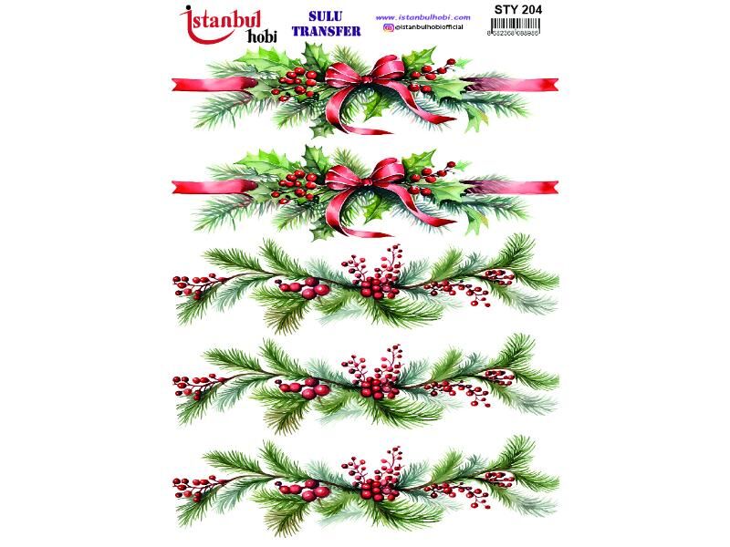 Yılbaşı Sulu Transfer Kağıdı 25x35cm STY-204