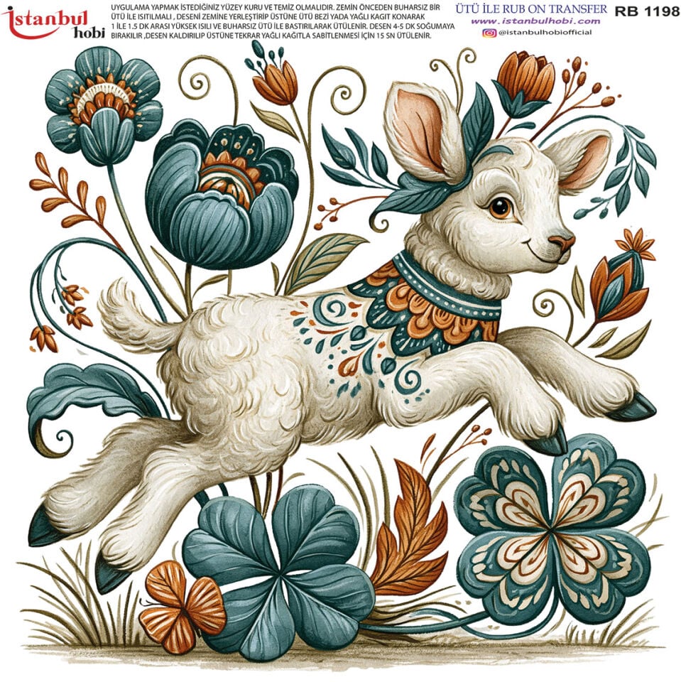 Ütü İle Rub On Transfer 30x30cm RB1198