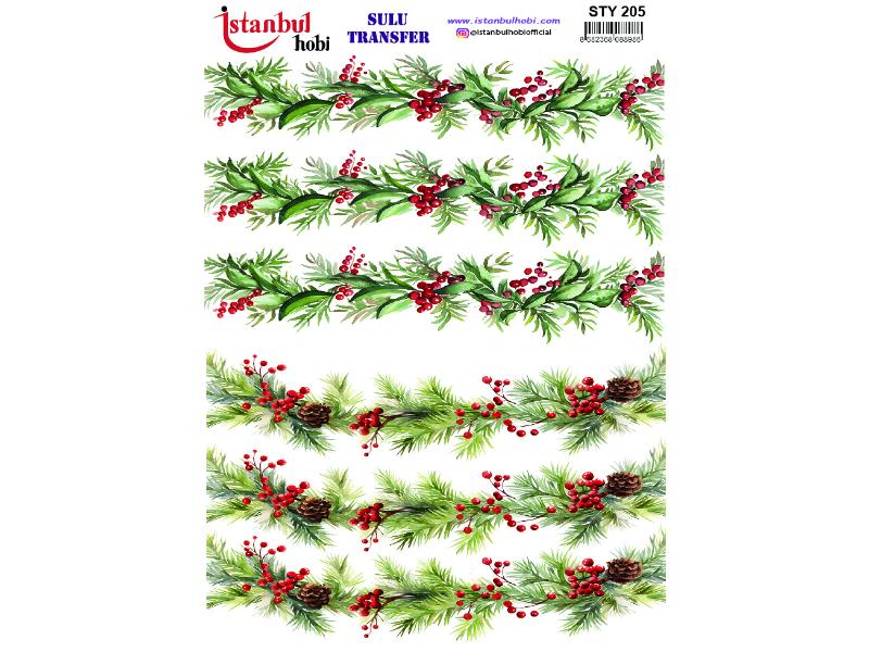 Yılbaşı Sulu Transfer Kağıdı 25x35cm STY-205