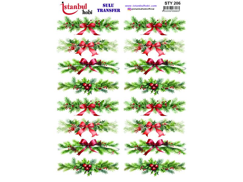 Yılbaşı Sulu Transfer Kağıdı 25x35cm STY-206