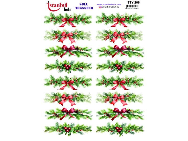 Yılbaşı Sulu Transfer Kağıdı 25x35cm STY-206