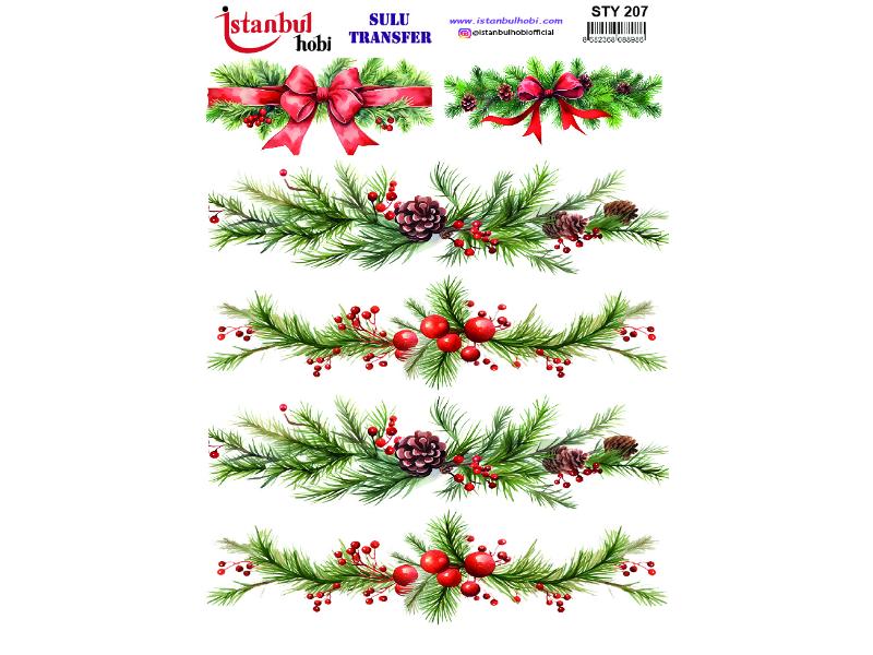 Yılbaşı Sulu Transfer Kağıdı 25x35cm STY-207