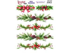 Yılbaşı Sulu Transfer Kağıdı 25x35cm STY-207