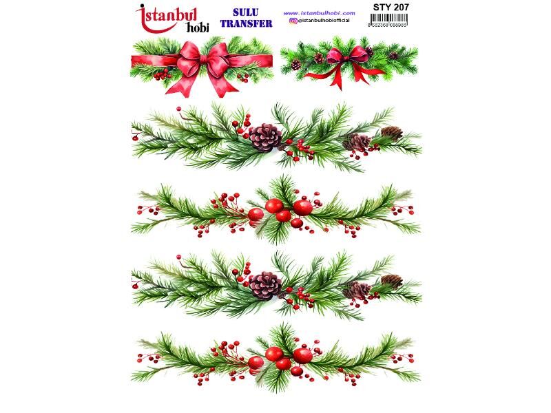 Yılbaşı Sulu Transfer Kağıdı 25x35cm STY-207