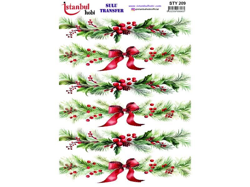 Yılbaşı Sulu Transfer Kağıdı 25x35cm STY-209