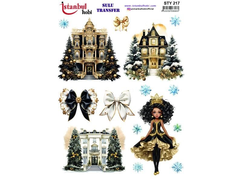 Yılbaşı Sulu Transfer Kağıdı 25x35cm STY-217