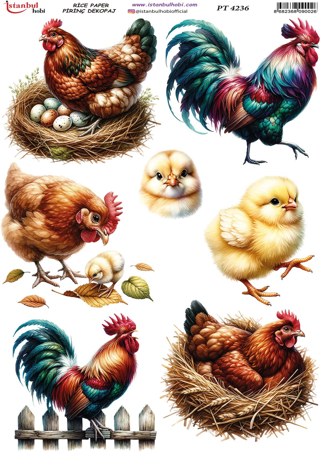 Pirinç Dekopaj Kağıdı 30x42cm PT-4236