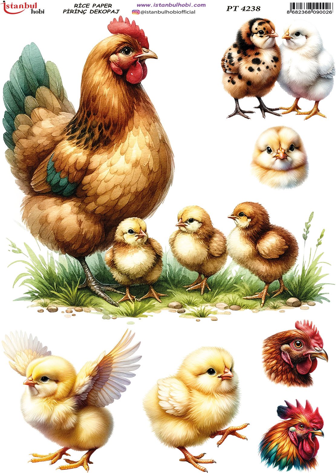 Pirinç Dekopaj Kağıdı 30x42cm PT-4238