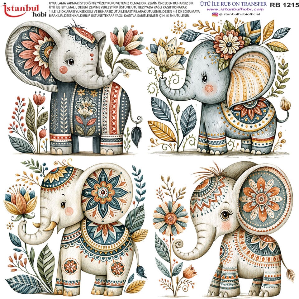 Ütü İle Rub On Transfer 30x30cm RB1215